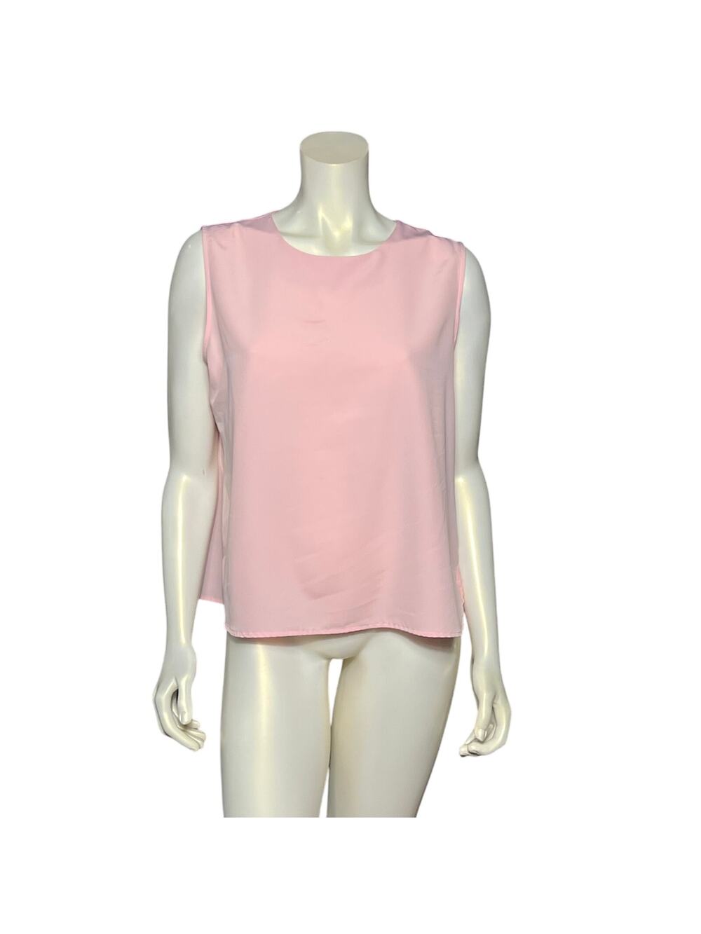 Vintage Notations Polyester Blouse Pink Sleeveless Professional Tank